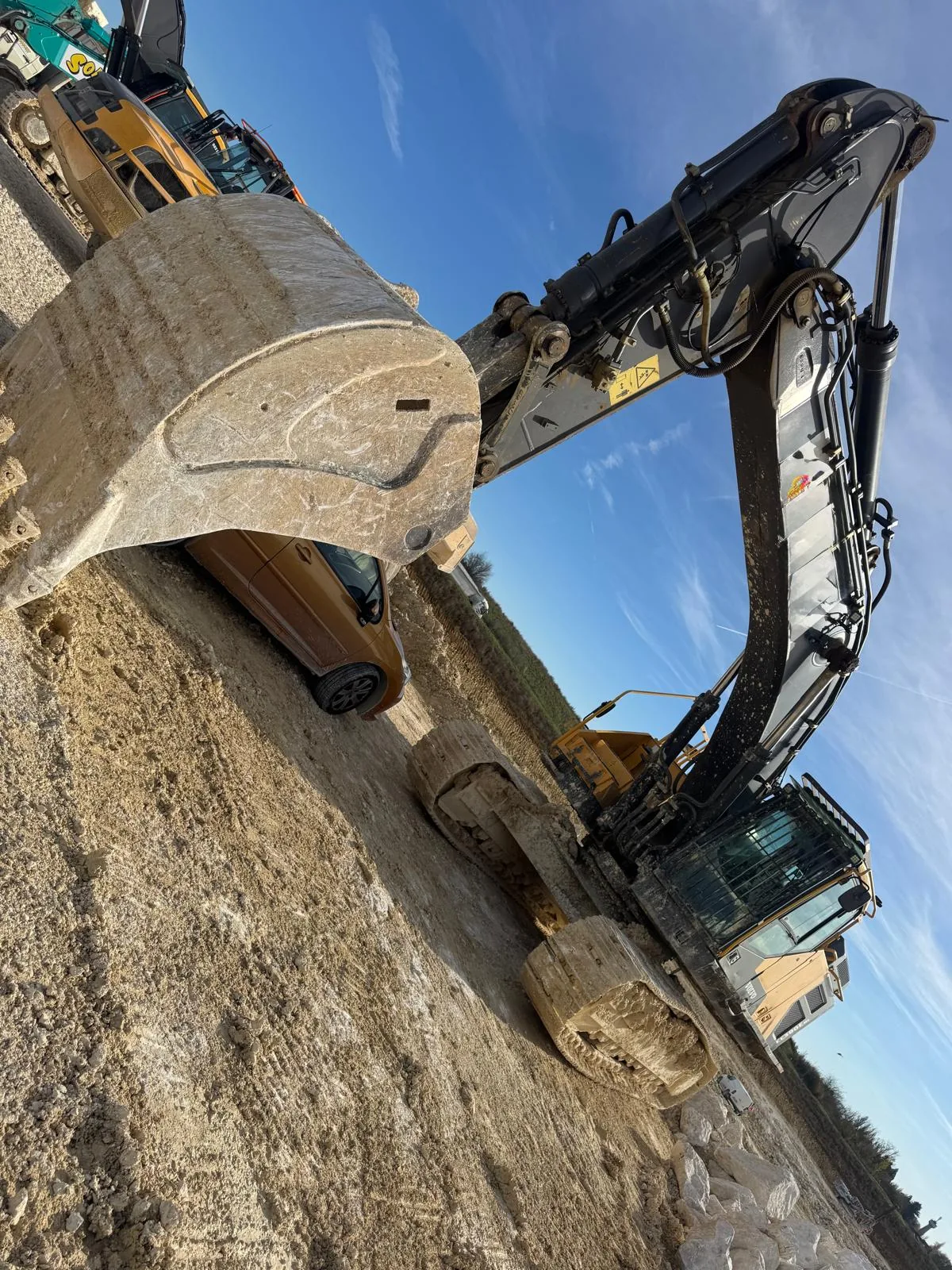 Engin TP sur chantier